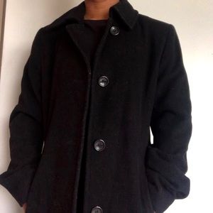 Black wool/cashmere coat